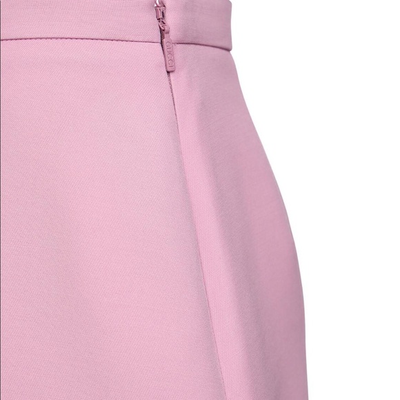GUCCI Lilac Mini Skirt Size 40 4 Small Crepe Silk Wool 619479 Lined Luxury - Picture 15 of 15